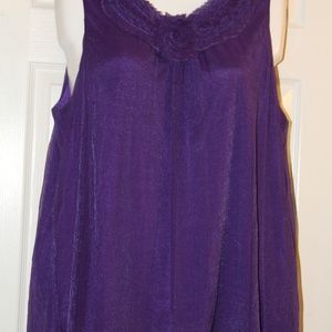 Sunny Leigh Woman Dressy Sleeveless Purple Blouse